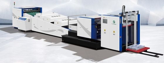 Automatische Anilox-Rollenabdeckmaschine mit Teflon-Gürtel für 9000 Blätter/Stunde UV-Flecken und Gesamtlack mit ±0,2 mm Genauigkeit