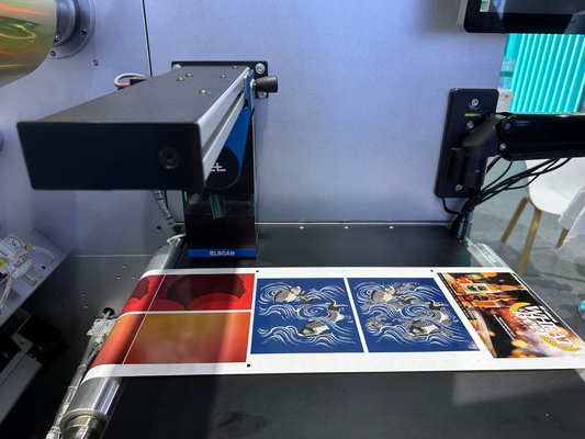 Roll-to-Roll-Folien-Stampen- und Lackiermaschine Digitale Etikettenvergrößerung Drucker