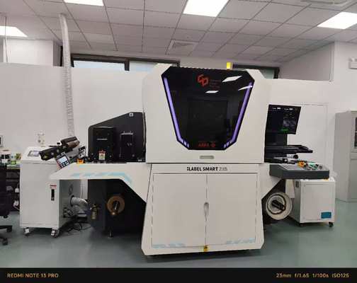 216 mm digitale UV-Etikettendruckmaschine mit 1200*600 dpi Auflösung und Druckgeschwindigkeit von 10 m/min - 75 m/min
