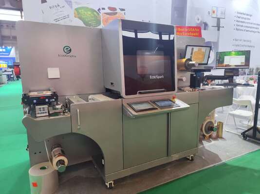 EcooSpark Digitale Etiketten UV-Lack Druck- und Folienprägemaschine mit Braille-Druck