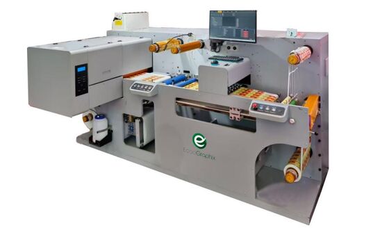 Ecoo Q-330 Integrierte Maschine zum Drucken und Schneiden von Etiketten