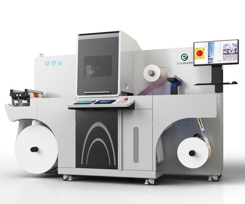 Automatische digitale Etikettenverzierung Maschine Folie Stempeln und Lacken Drucken