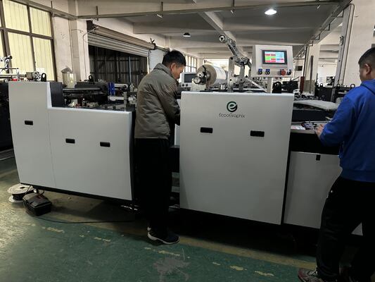 Semi Automatic A2 Book Cover Carton Thermal Film Laminator with Double-sided Laminating UV Dryer and Hot Knife