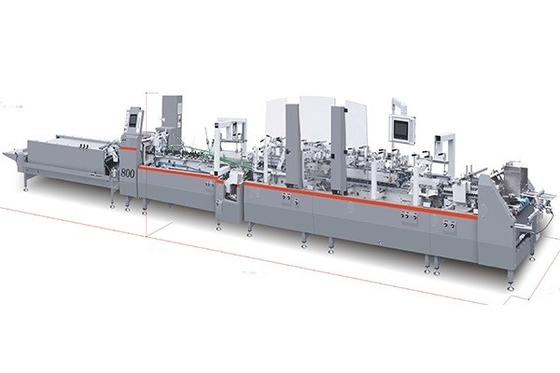 Wellpappe-Kasten, der die Maschinen-Karton-Falte klebt Maschine 300M/Min macht
