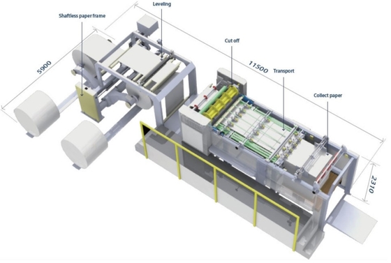 400 Schnitte/Min 1450mm Papierschneidemaschine 300M/Min